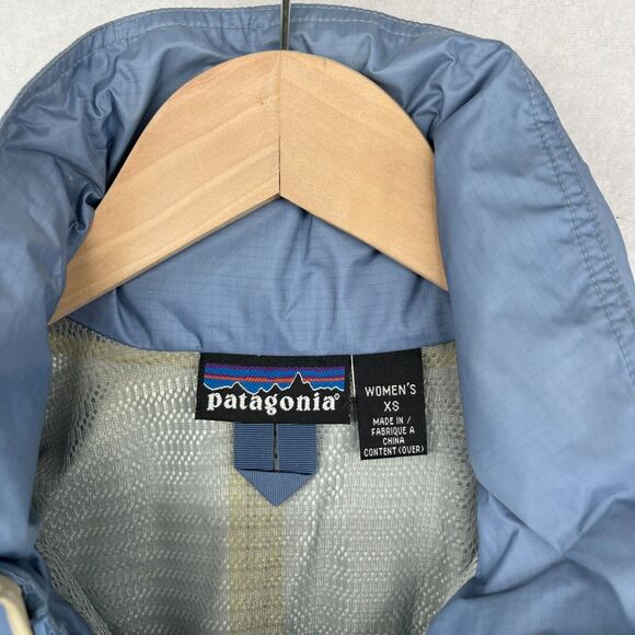 PATAGONIA Rain Jacket Womens XS Refugitive Windbreaker Ripstop Mesh Lined Blue - Picture 9 of 14